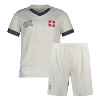 Maglia Calcio Svizzera Seconda Divisa Bambino Europei 2024 Manica Corta (+ pantaloncini)